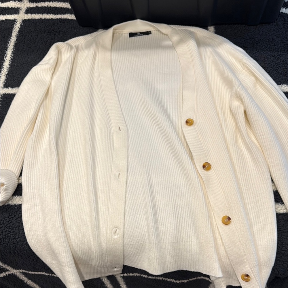 Lillusory Cream Cardigan Sweater